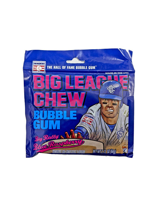 Big League Chew Gum Blue Raspberry 2.12oz pack or 12ct box