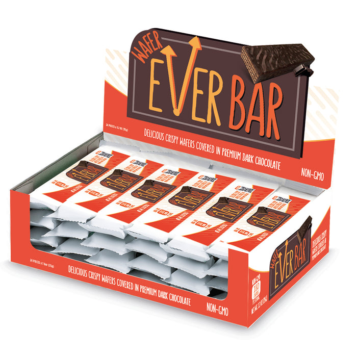 EverBar Dark Chocolate Covered Crispy Wafer Candy Bar 24ct box