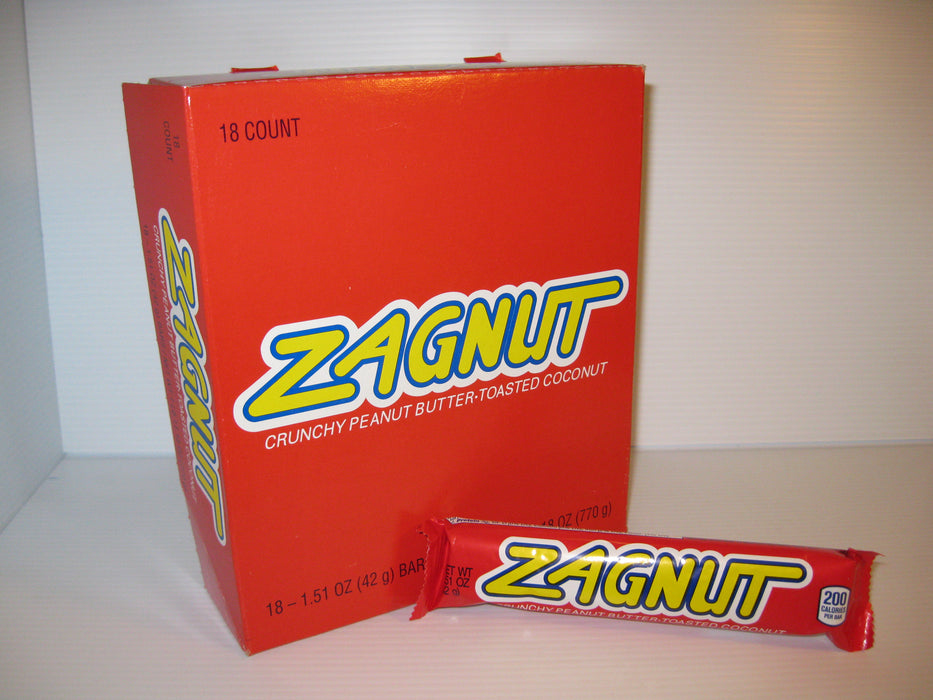 Zagnut Candy Bars Crunchy Peanut Butter and Toasted Coconut