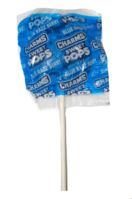 Chrams Sweet Pops Blue Raspberry Charms Sweet Pops .625oz pop or 48ct box — Sweeties Candy of Arizona