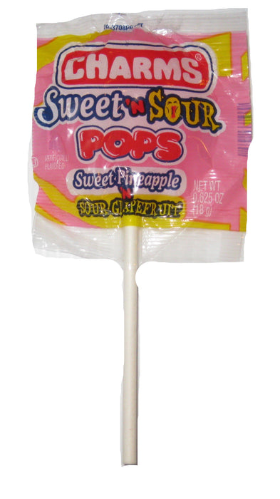 Charms Sweet and Sour Pops .625oz pop or 48ct box