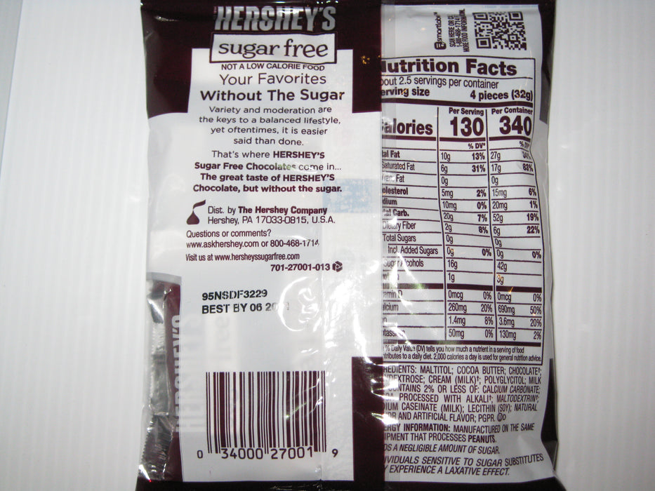 Hershey Sugar Free Chocolates 3oz bag