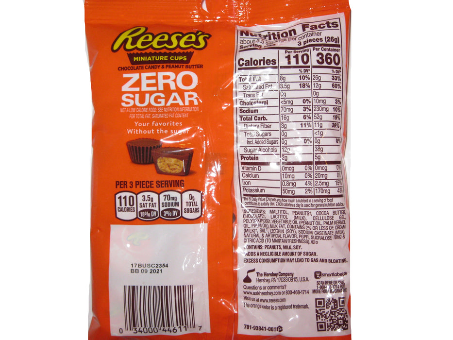 Reeses Zero Sugar Peanut Butter Cups