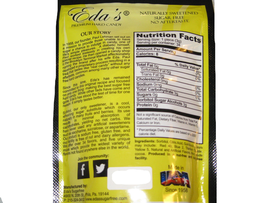 Eda's Premium Sugar Free Hard Candy Coffee 3.5oz bag