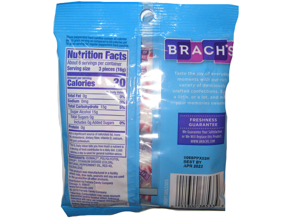 Brachs Sugar Free Peppermint Star Brites Hard Candy 3.5oz bag