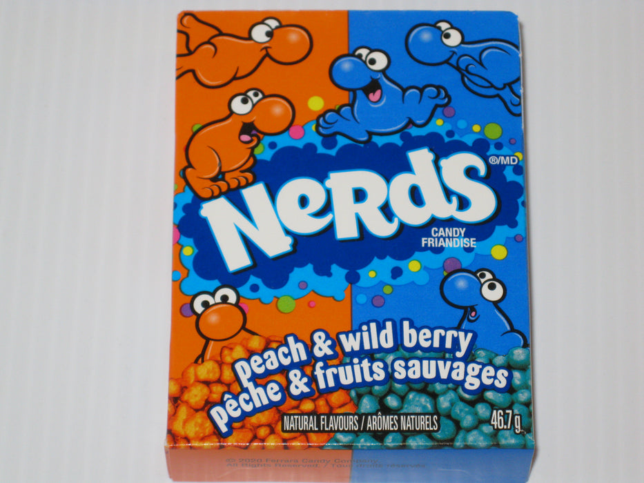 Nerds Peach and Wild Berry 1.65oz pack or 24ct box
