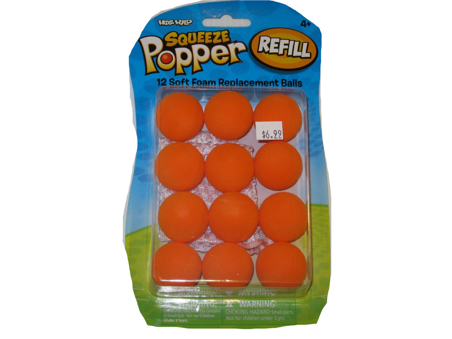Refill 12 Pack Squeeze poppers replacement balls