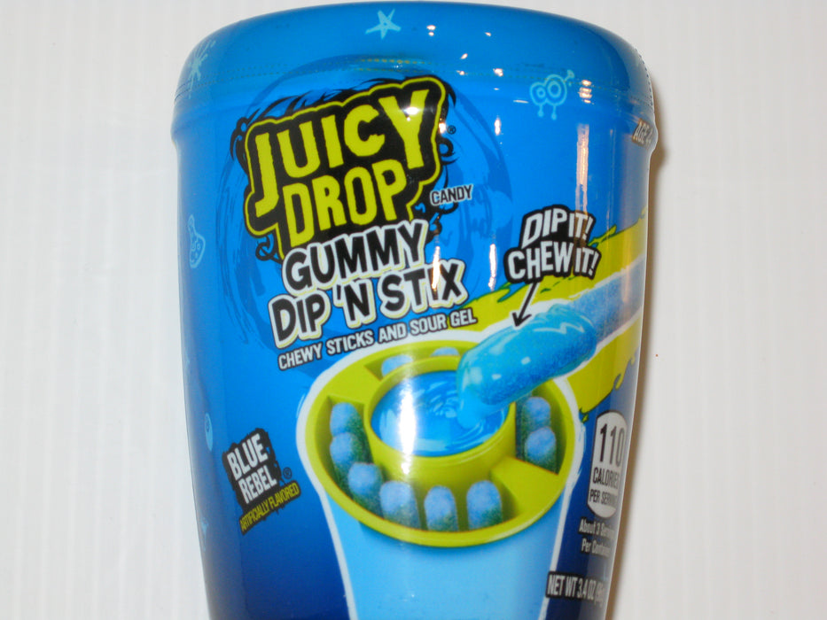 Juicy Drop Gummy Dip n Sticks Blue Raspberry