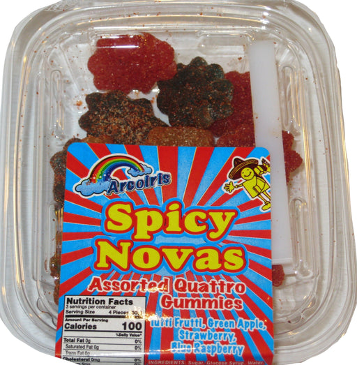 Assorted Fruit Gummies Spicy Chili Powder coated 5oz tray