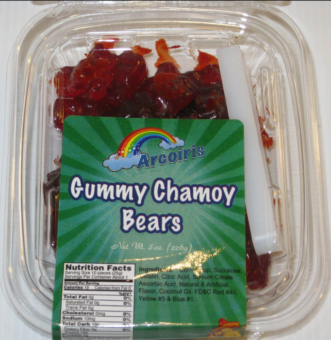 Arcoiris Gummy Chamoy Bears 8oz Tray