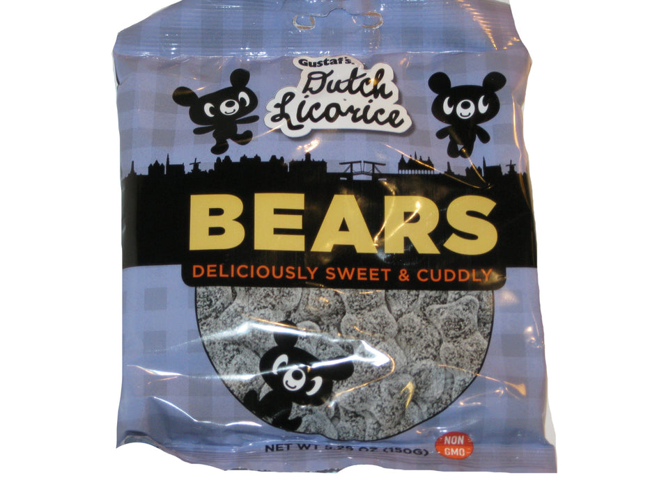 Gustafs Dutch Licorice Bears Sugared 5.29oz bag