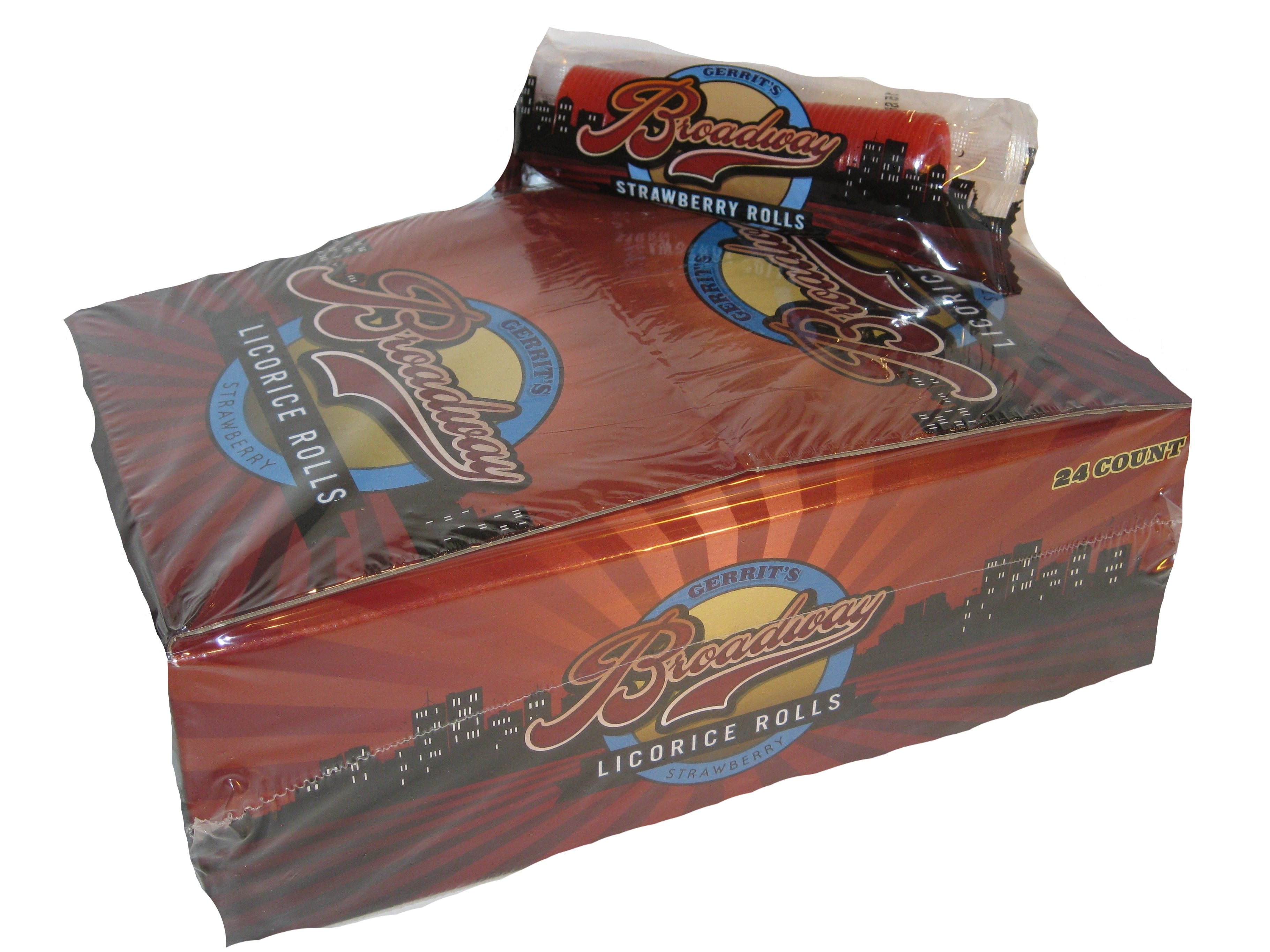 Broadway Rolls Strawberry 2oz roll or 24ct box — Sweeties Candy of Arizona