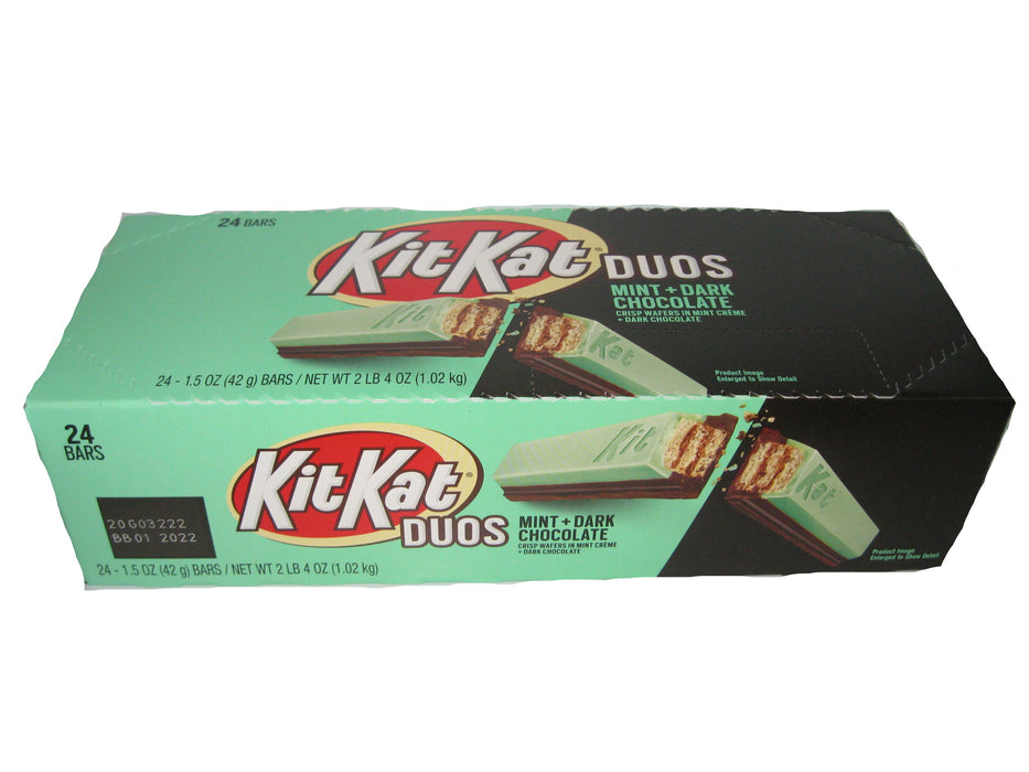 Kit Kat Duos Crisp Wafers, Mocha + Chocolate - 24 pack, 1.5 oz bars