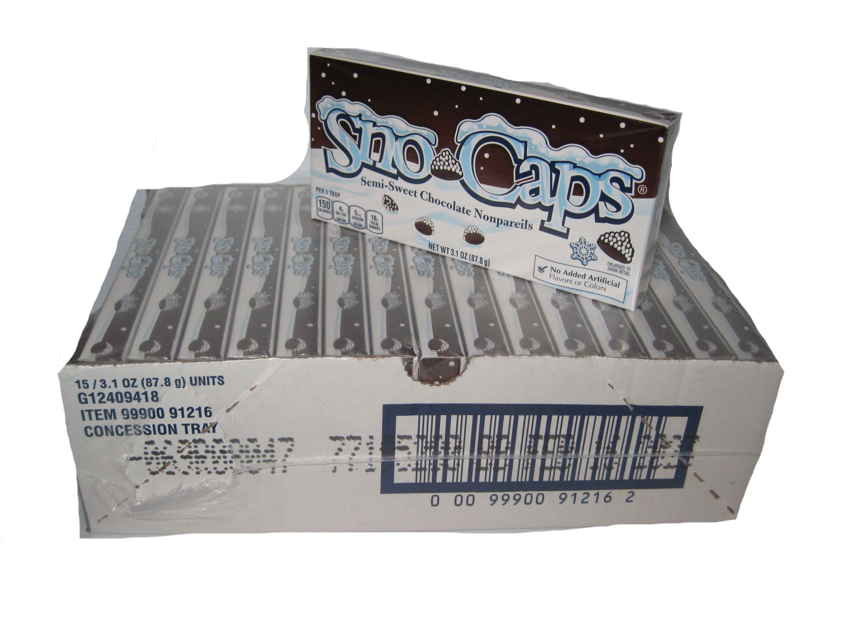 Snowcapas Sno Caps 3.1oz Box or 15ct Case — Sweeties Candy of Arizona