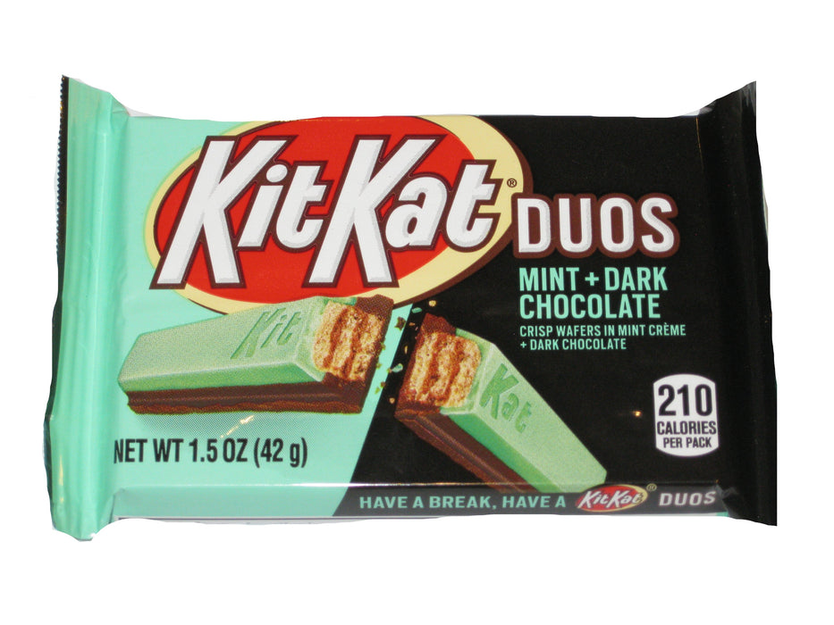 Kit Kat Duos Chocolate, Mint + Dark, Duos - 24 pack, 1.5 oz bars