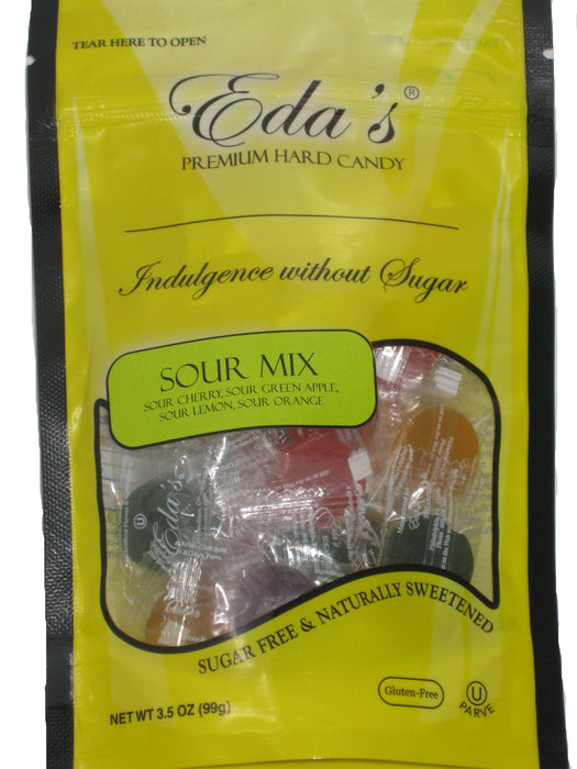 Eda's Premium Sugar Free Hard Candy Sour Mix 3.5oz Bag