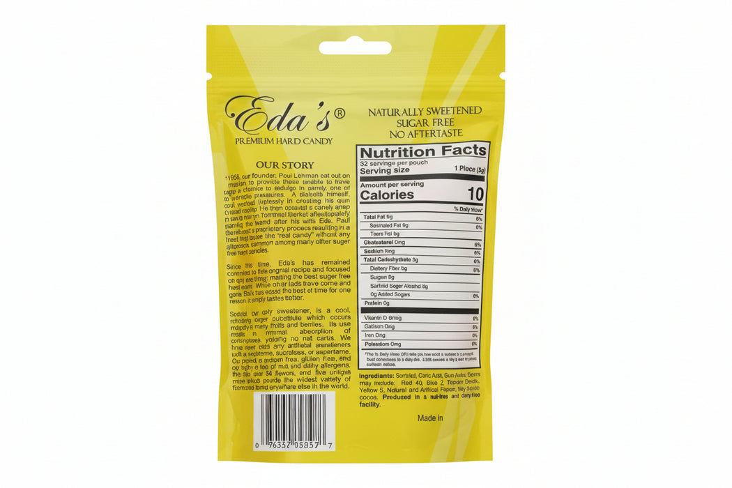 Eda's Premium Sugar Free Hard Candy Watermelon 3.5oz Bag