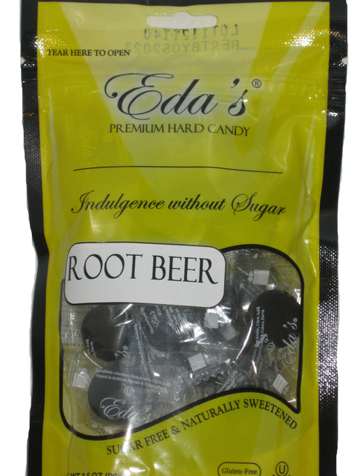 Eda's Premium Sugar Free Hard Candy Root Beer 3.5oz Bag