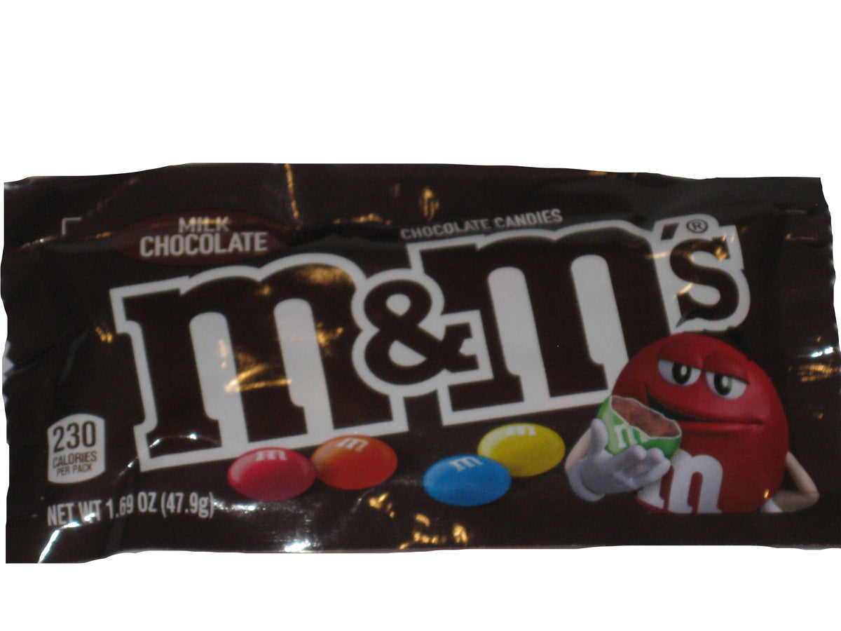 M&M's Milk Chocolate Candy Full Size Bulk Candy 1.69 oz 48 ct