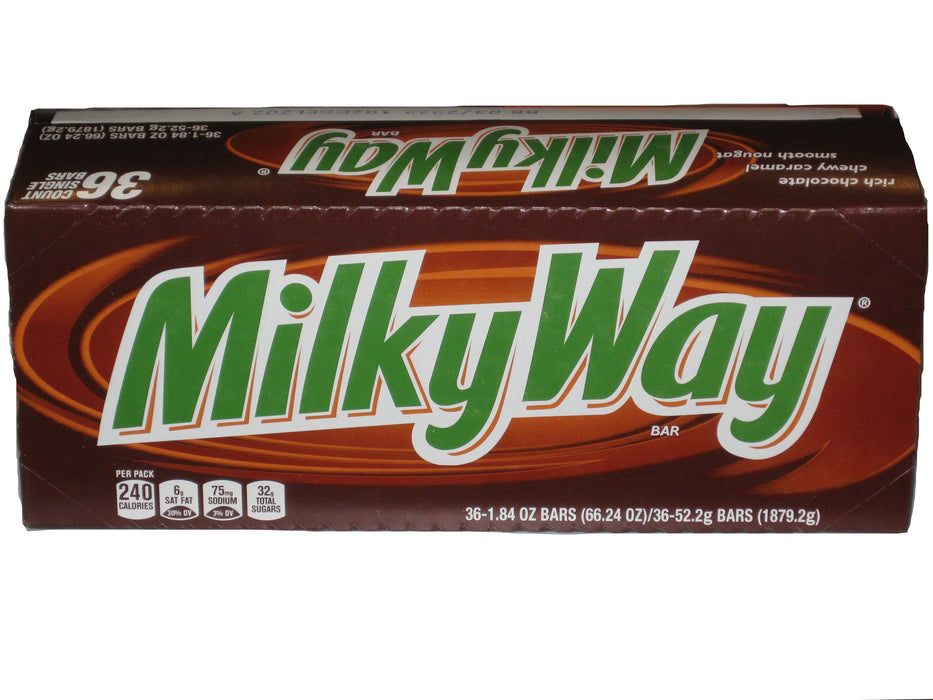 MILKY WAY Milk Chocolate Full Size Candy Bars Pack, 1.84 oz 6 Pack