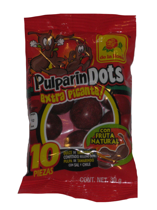 De La Rosa Pulparin Dots Extra Hot 1.06oz pack
