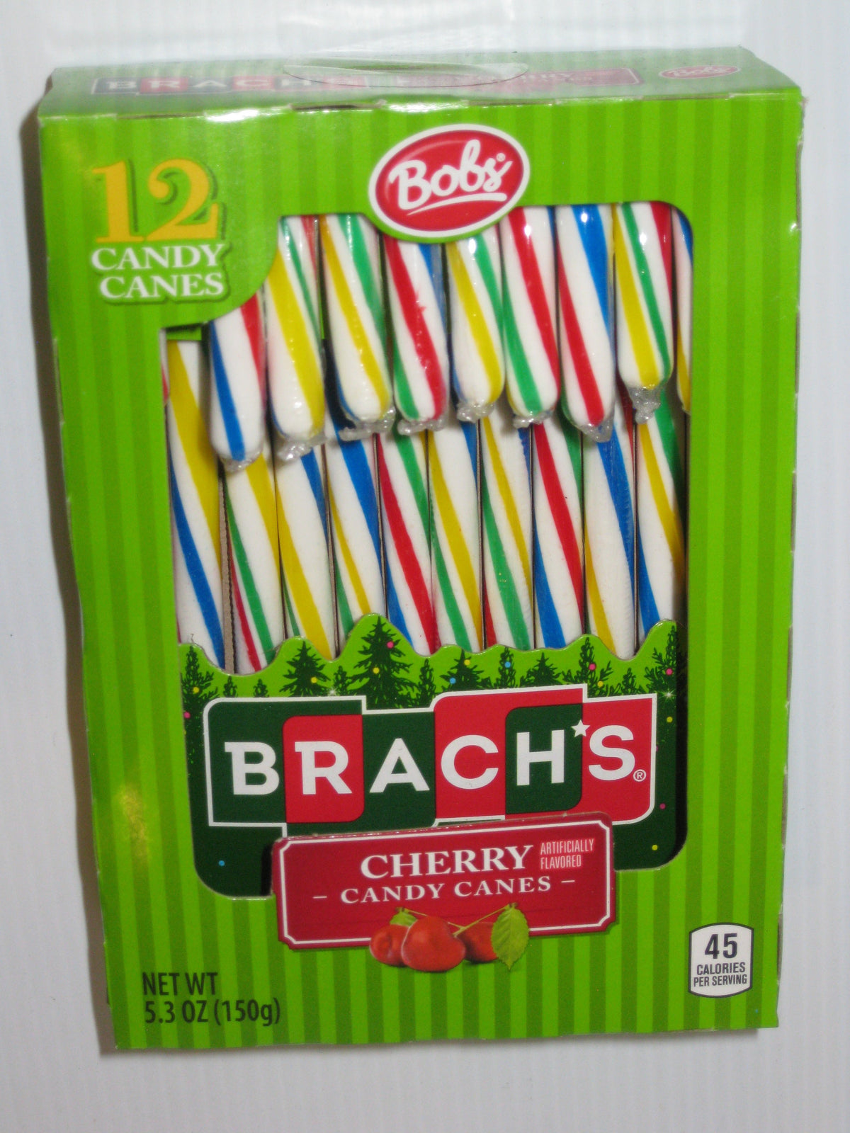 Christmas Candy Canes Brach's Cherry Rainbow 12ct box — Sweeties Candy