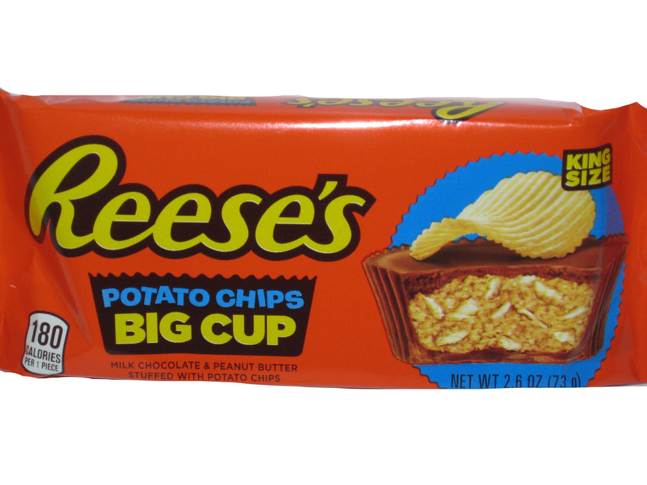 Reeses big cup with potato chip 2.6oz bar king size