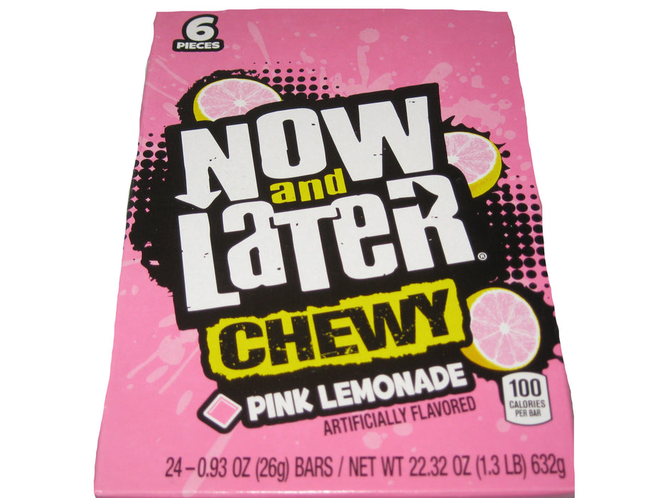 Now and later chewy pink lemonade 24ct box