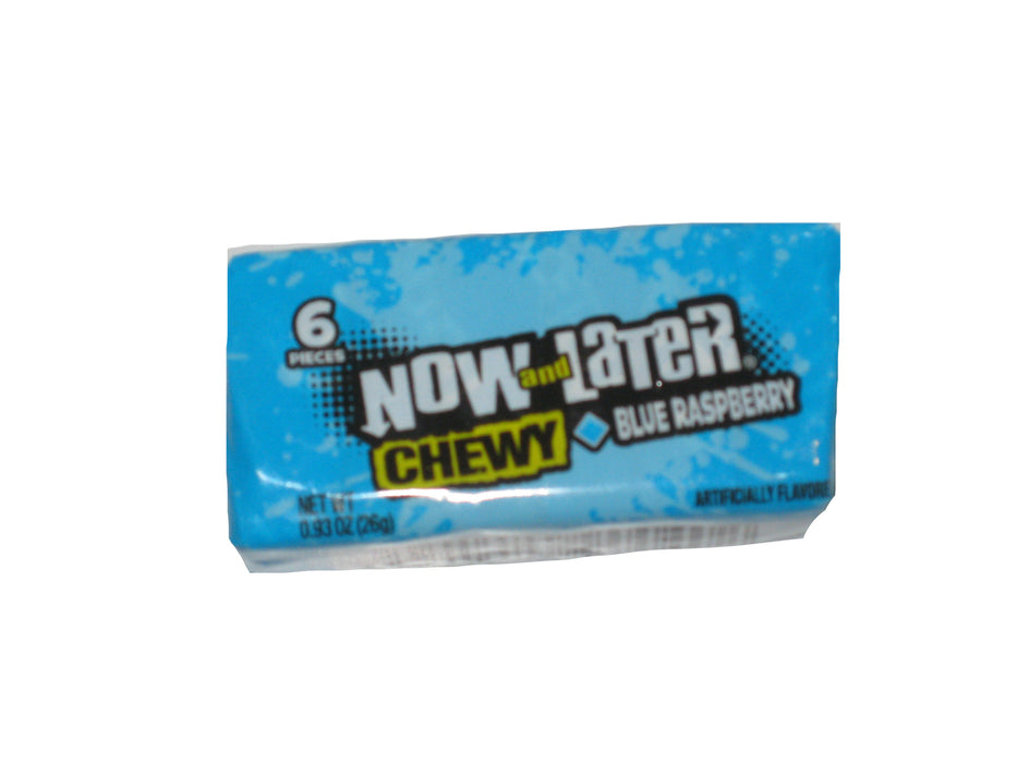 now and later chewy blue raspberry 6pc pack