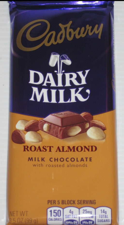 Cadbury Roasted Almond Milk Chocolate 3.5oz bar
