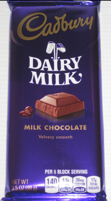 Cadbury Dairy Milk Chocolate 3.5oz bar