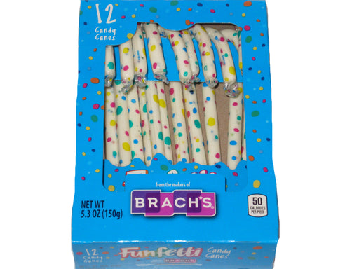 Brachs Funfetti Candy Canes 12ct box