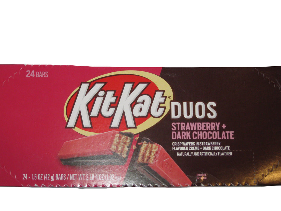 KIT KAT® DUOS Strawberry Flavored Creme and Dark Chocolate Wafer
