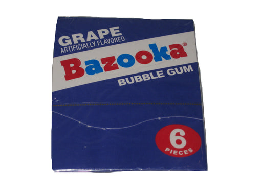 Bazooka Bubble Gum 6pc pack Grape