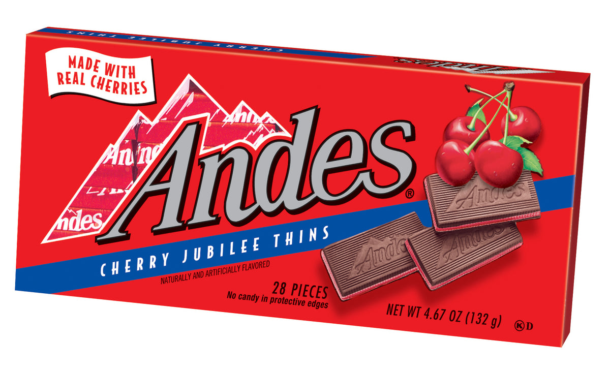 Andes Cherry Jubilee Thins 4.67oz pack or 12ct case — Sweeties Candy of