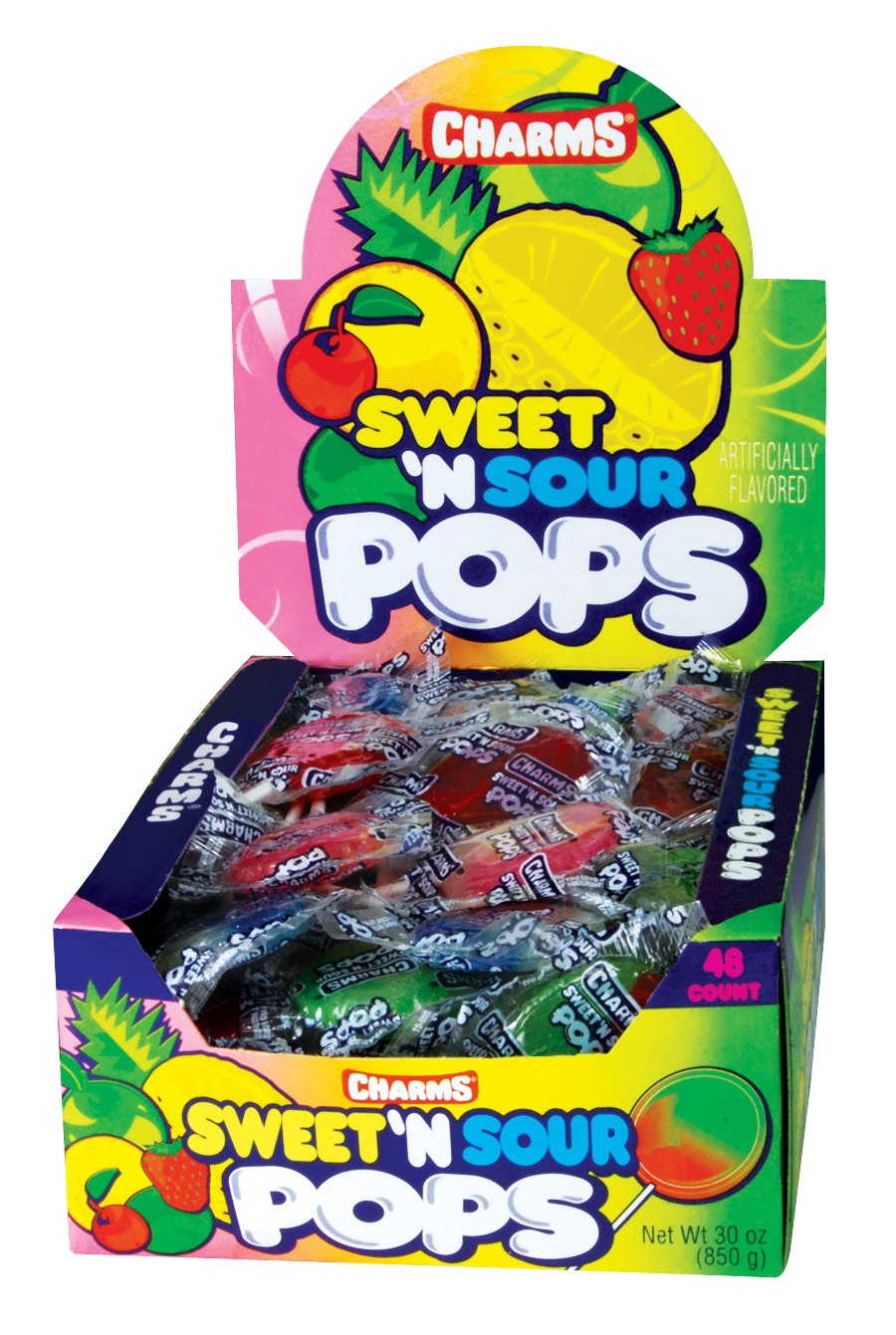 Arizona Pops Charms Sweet and Sour Pops .625oz pop or 48ct box — Sweeties Candy of ...