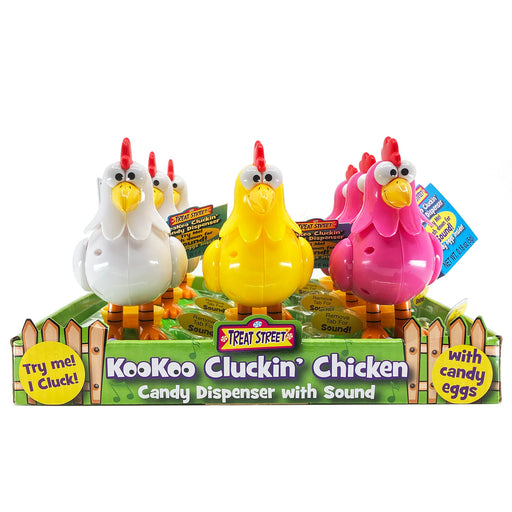 Easter Clucking Chicken egg shaped candy dispenser with sound