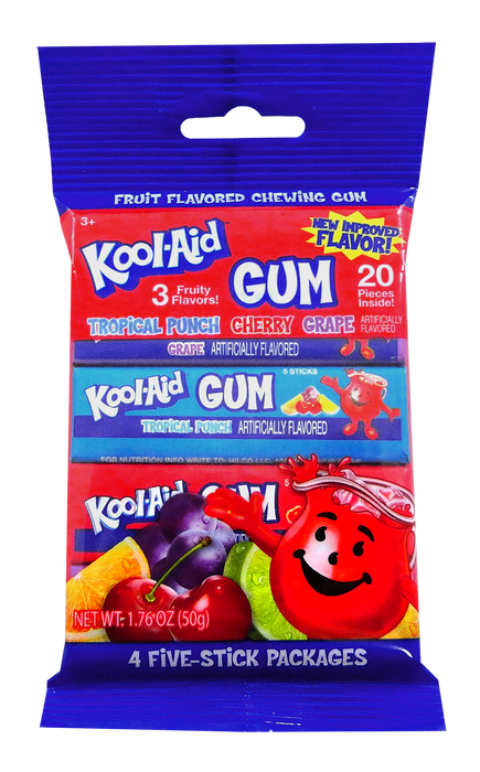 Kool Aid Gum 4 pack 3 flavor