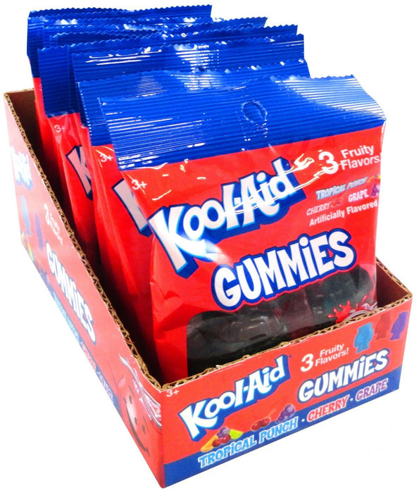 Kool Aid Gummies 4oz bag 3 flavor assorted 12ct box