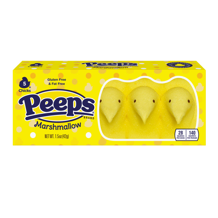 Marshmallow Peeps Yellow Chicks 5 pack