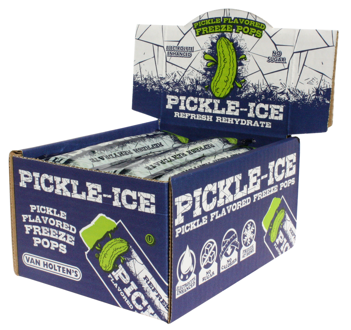 かき氷です₊⁎⁺˳✧༚ Van Holten's Pickle Ice Freeze Pop 2oz pack or 24ct case