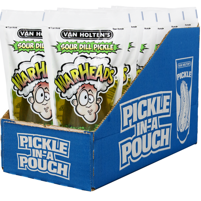 Van Holten's Pickle-In-A-Pouch Jumbo Warheads Extreme Sour 12ct case