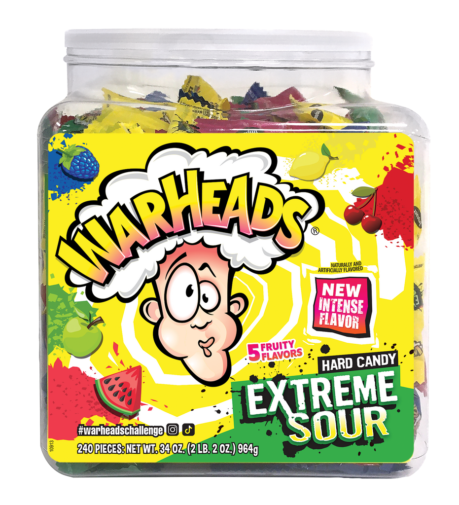 Warheads Extreme Sour Candy 240ct jar — Sweeties Candy of Arizona Warheads Extreme Sour Candy 240ct jar — Sweeties Candy of Arizona