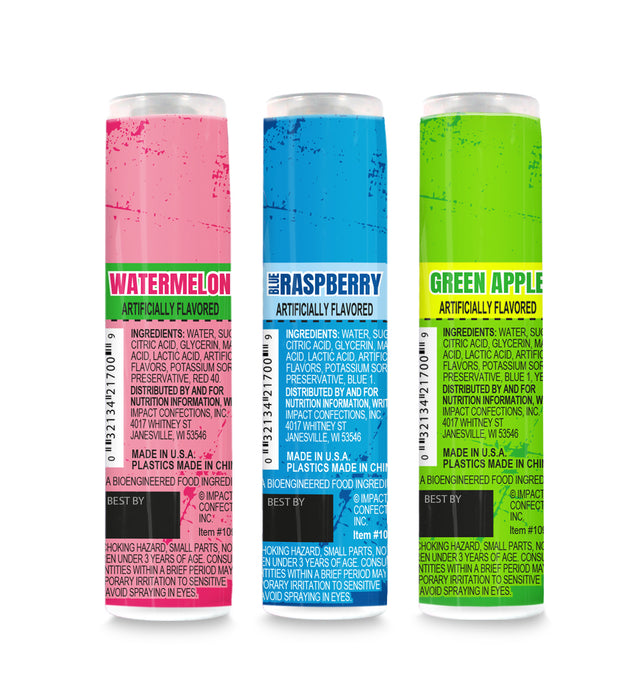 Warheads sour sprays back labels