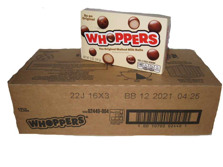 Whoppers 5oz box or 12ct case