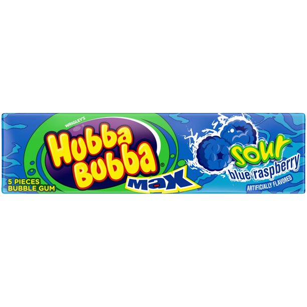 Hubba Bubba Max Sour Blue Raspberry 5 pc pack