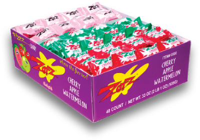 ♡Candy♡ページ Zotz Cherry Apple Watermelon 4pc strip or 48ct box — Sweeties